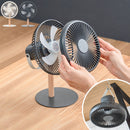 ミニリビングファン 吊り下げ 扇風機 サーキュレーター コードレス 小型 USB扇風機 DCモーター 卓上 LEDライト USB充電 風量3段階 自動首振り 静音 天然木支柱 おしゃれ ライフオンプロダクツ