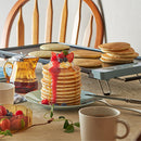 スリムグリルプレート スリムグリルプレート グリルプレート ホットプレート 薄型 約幅47cm スタンド ハンドル 収納時 厚さ約3cm 温度 4段階 フッ素加工 プレート 丸洗いOK Toffy