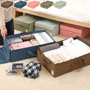 折り畳み収納ボックス〔アンダーベッドサイズ〕 収納ボックス 収納ケース 布 折りたたみ ふた付き ストレージボックス 衣類収納 大容量 衣類収納ボックス 小物 整理ボックス 蓋付 ベッド下衣類 収納 UBサイズ ぼん家具