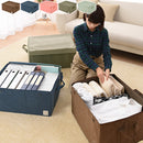 折り畳み収納ボックス〔LLサイズ〕 収納ボックス 布 折りたたみ ふた付き ストレージボックス 衣類収納 大容量 小物 蓋つき おしゃれ ファスナー 収納ケース コンパクト 収納袋 衣類 収納 LLサイズ ぼん家具