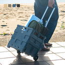 フォールディング　キャリーカート キャリーカート キャリーケース 折りたたみ キャリーワゴン 台車 耐荷重 25kg 軽量 コンパクト プラスチック製 アウトドアワゴン 小型 ミニ ぼん家具