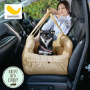 ペット用ドライブベッドキャリー ドライブベッド 2way ドライブシート 犬 車 ドライブボックス ペットベッド 車用 布製 ポケット クッション 犬ベッド 無地 イヌ 猫 動物用 ぼん家具