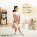 収納ボックス〔S〕 収納ボックス 折りたたみ ランドリーボックス ポンポンバスケット バスケット 円柱 おもちゃ入れ かご キャンバスバッグ Sサイズ マチ 自立 取っ手 ぼん家具