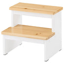 木製踏み台〔2段〕 踏み台 2段 お手伝い ステップ台 置くだけ キッズステップ ステップ踏み台 子供 男の子 女の子 足台 脚立 ロー 天然木 玄関 台所 洗面所 寝室 ぼん家具