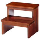 木製踏み台〔2段〕 踏み台 2段 お手伝い ステップ台 置くだけ キッズステップ ステップ踏み台 子供 男の子 女の子 足台 脚立 ロー 天然木 玄関 台所 洗面所 寝室 ぼん家具