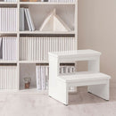 木製踏み台〔2段〕 踏み台 2段 お手伝い ステップ台 置くだけ キッズステップ ステップ踏み台 子供 男の子 女の子 足台 脚立 ロー 天然木 玄関 台所 洗面所 寝室 ぼん家具