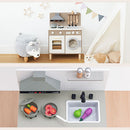 ランドリー付きおままごとキッチン おままごと キッチン おままごとセット ままごとキッチン ごっこ遊び 棚 木製 収納 おもちゃ コンロ 調理器具 プレゼント 小物セット 子供 女の子 Cfa ぼん家具