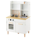 2WAYおままごとキッチン キャビネット ごっこ遊び 木製 ずっと使える 大きくなったらキャビネットに 8点の小物付き   ぼん家具