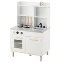 2WAYおままごとキッチン キャビネット ごっこ遊び 木製 ずっと使える 大きくなったらキャビネットに 8点の小物付き   ぼん家具