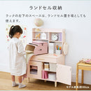 2WAYおままごとキッチン キャビネット ごっこ遊び 木製 ずっと使える 大きくなったらキャビネットに 8点の小物付き   ぼん家具