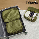 圧縮トラベルポーチ〔3点セット〕 トラベルポーチ 旅行用ポーチ 圧縮 3点セット 圧縮袋 旅行用 衣類仕分け スーツケース キャリーバッグ パッキング 着替え 下着 化粧品 圧縮バッグ Laborio