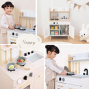 おままごとキッチン コンパクト おままごと キッチン おままごとセット ままごとキッチン ごっこ遊び 棚 木製 収納 おもちゃ コンロ 調理器具 プレゼント 小物セット 子供 女の子 Cfa ぼん家具