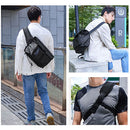 laborioショルダーバッグ ショルダーバッグ 斜めがけバッグ 大きめ ボディバッグ 大容量 収納 ブラック 黒 ポケット サブストラップ 通勤 通学 蒸れにくい メンズ レディース Laborio