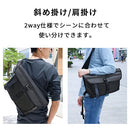 laborioショルダーバッグ ショルダーバッグ 斜めがけバッグ 大きめ ボディバッグ 大容量 収納 ブラック 黒 ポケット サブストラップ 通勤 通学 蒸れにくい メンズ レディース Laborio