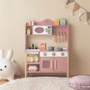 おままごとキッチン 電子レンジ・オーブン付き おままごと キッチン おままごとセット ままごとキッチン ごっこ遊び 木製 食器乾燥機風 お皿立て 電子レンジ風 収納 調理器具 小物付 プレゼント ぼん家具