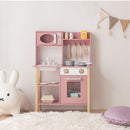 おままごとキッチン 電子レンジ・オーブン付き 木製 コンパクト 電子レンジ・オーブン付き ごっこ遊び 10点の小物付き 誕生日プレゼント   ぼん家具