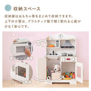 おままごとキッチン 電子レンジ・オーブン付き 木製 コンパクト 電子レンジ・オーブン付き ごっこ遊び 10点の小物付き 光って音が鳴る   ぼん家具