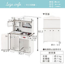 おままごとキッチン 電子レンジ・オーブン付き 木製 コンパクト 電子レンジ・オーブン付き ごっこ遊び 10点の小物付き 光って音が鳴る   ぼん家具