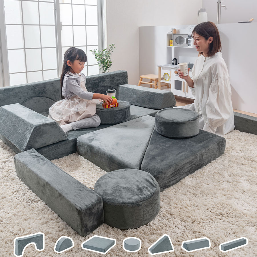 ぼん家具 ブロックマットレスソファ おしゃれ ベビー キッズ おもちゃ