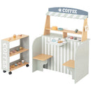 おままごとキッチン お店屋さんごっこ おままごと カフェ コーヒーショップ キッチン ままごと お店 おもちゃキッチン ごっこ遊び おままごとキッチン お店屋さんごっこ おもちゃ ワゴン付 ぼん家具