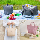 laborioランチバッグ お弁当バッグ 保冷バッグ ランチバッグ トート ペットボトル 水筒 弁当箱 弁当袋 保冷 保温 手提げ マチ広 ポケット付き スクエア型 通勤 通学 新生活 Laborio