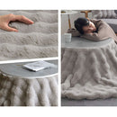 こたつ布団〔円形直径200cm〕 こたつ布団 円形 ファー こたつ掛け布団 直径200cm こたつ用掛け布団 ふわふわ 柔らか おしゃれ 北欧 韓国風 単品 フェイクファー あったか 洗える ぼん家具