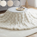 こたつ布団〔円形直径200cm〕 こたつ布団 円形 ファー こたつ掛け布団 直径200cm こたつ用掛け布団 ふわふわ 柔らか おしゃれ 北欧 韓国風 単品 フェイクファー あったか 洗える ぼん家具