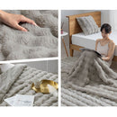 マイクロファイバーブランケット〔ハーフサイズ〕 ファー ブランケット もこもこ 毛布 ハーフ ふわふわ 柔らか 100×160cm ひざ掛け おしゃれ お昼寝ケット かけ毛布 フェイクファー 洗える 秋冬用 ぼん家具