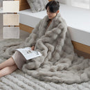 マイクロファイバーブランケット〔シングル〕 ファー ブランケット もこもこ 毛布 シングル ふわふわ 柔らか 140×200cm ひざ掛け おしゃれ お昼寝ケット かけ毛布 フェイクファー 洗える 秋冬用 ぼん家具