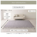 マルチケット〔190×240cm〕 ラグ ラグマット 洗える 3畳 マルチケット カーペット キルトラグ おしゃれ 190×240 北欧 丸洗い 長方形 フリル 花柄 ウェーブ オーナメント柄 ぼん家具