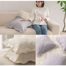 クッションカバー クッションカバー 45×45 北欧 おしゃれ 選べる2タイプ フリル 花柄 ウェーブ オーナメント柄 替えカバー シンプル かわいい 洗濯機 丸洗い 韓国風 ぼん家具