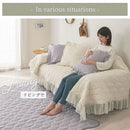 クッションカバー クッションカバー 45×45 北欧 おしゃれ 選べる2タイプ フリル 花柄 ウェーブ オーナメント柄 替えカバー シンプル かわいい 洗濯機 丸洗い 韓国風 ぼん家具