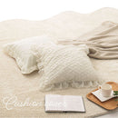 クッションカバー クッションカバー 45×45 北欧 おしゃれ 選べる2タイプ フリル 花柄 ウェーブ オーナメント柄 替えカバー シンプル かわいい 洗濯機 丸洗い 韓国風 ぼん家具