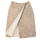 巻きブランケット ブランケット ひざ掛け あったかい 巻きスカート ロング丈 78cm ウエストゴム スナップボタン付き フリーサイズ ふわもこ 裏起毛 スカート おしゃれ ぼん家具