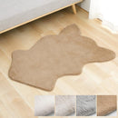 ラビットファー調アクセントラグ 100×70cm 韓国風 ラグ マット リビング ふわふわ センターラグ 柔らかい シンプル インテリアラグ ぼん家具