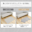 ラビットファー調アクセントラグ 100×70cm 韓国風 ラグ マット リビング ふわふわ センターラグ 柔らかい シンプル インテリアラグ ぼん家具