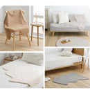 ラビットファー調アクセントラグ 100×70cm 韓国風 ラグ マット リビング ふわふわ センターラグ 柔らかい シンプル インテリアラグ ぼん家具