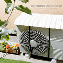 室外機カバー 室外機カバー 節電 エアコンカバー おしゃれ 日本製 伸縮 約 幅75～80cm 対応 エアコン室外機カバー 屋外 日よけ 雨よけ 遮熱 白 ぼん家具