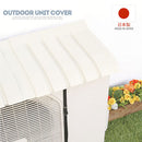 室外機カバー 室外機カバー 節電 エアコンカバー おしゃれ 日本製 伸縮 約 幅75～80cm 対応 エアコン室外機カバー 屋外 日よけ 雨よけ 遮熱 白 ぼん家具