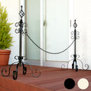 チェーンポール〔2本セット〕 チェーンスタンド 車止め 2本セット チェーンポール おしゃれ 駐車場 置くだけ 工事不要 diy 玄関 庭 ぼん家具