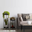 プランタースタンド〔小〕 プランタースタンド 2段 おしゃれ スリム 植木鉢 スタンド 観葉植物 棚 花台 室内 植物棚 脚付き 観葉植物スタンド 玄関 リビング 植物 台 高さ50cm ぼん家具