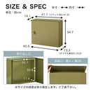 壁掛けポスト ポスト 郵便受け 壁掛けポスト ダイヤル式 メールボックス A4 レターパック メール便対応 大きめ 大容量 家庭用 盗難 防止 錆びにくい 玄関 壁付け ぼん家具