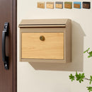 壁掛けポスト ポスト 郵便受け 壁掛けポスト ダイヤル式 メールボックス 木目 レターパック メール便対応 大きめ 大容量 家庭用 盗難 防止 錆びにくい 玄関 壁付け ぼん家具