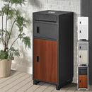 メールBOX付き宅配ボックス 木目 ポスト一体型