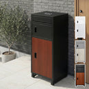 メールBOX付き宅配ボックス 木目 ポスト一体型