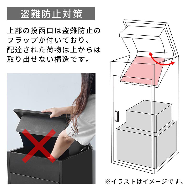 組み立て不要の宅配ボックス