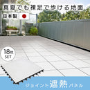 ジョイント遮熱パネル〔18枚セット〕 ジョイントマット タイル 屋外 ジョイント 遮熱ジョイントパネル マット 冷感 遮熱 暑さ対策 熱中症対策 DIY 簡単設置 防水 18枚 30cm角 おしゃれ ぼん家具