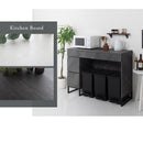 キッチンボード〔幅120cm〕 ゴミ箱上ラック キッチンカウンター レンジ台 ゴミ箱ラック キッチンボード 幅120 レンジボード 大型レンジ 収納 引き出し キッチン ゴミ箱 収納棚 ぼん家具