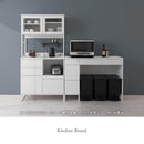 キッチンボード〔幅120cm〕 ゴミ箱上ラック キッチンカウンター レンジ台 ゴミ箱ラック キッチンボード 幅120 レンジボード 大型レンジ 収納 引き出し キッチン ゴミ箱 収納棚 ぼん家具