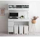 キッチンボード〔幅120cm〕 ゴミ箱上ラック 食器棚 レンジ台 ゴミ箱ラック キッチンボード 幅120 レンジボード 大型レンジ 収納 大容量 ガラス扉 引き出し キッチン 収納棚 ぼん家具